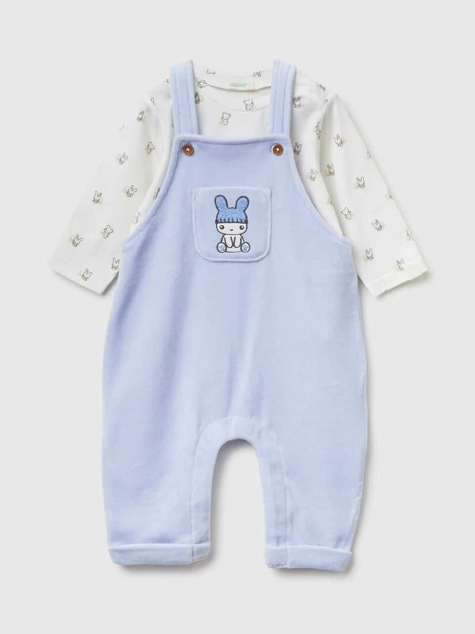 T-shirt and Dungerees Set in cotton