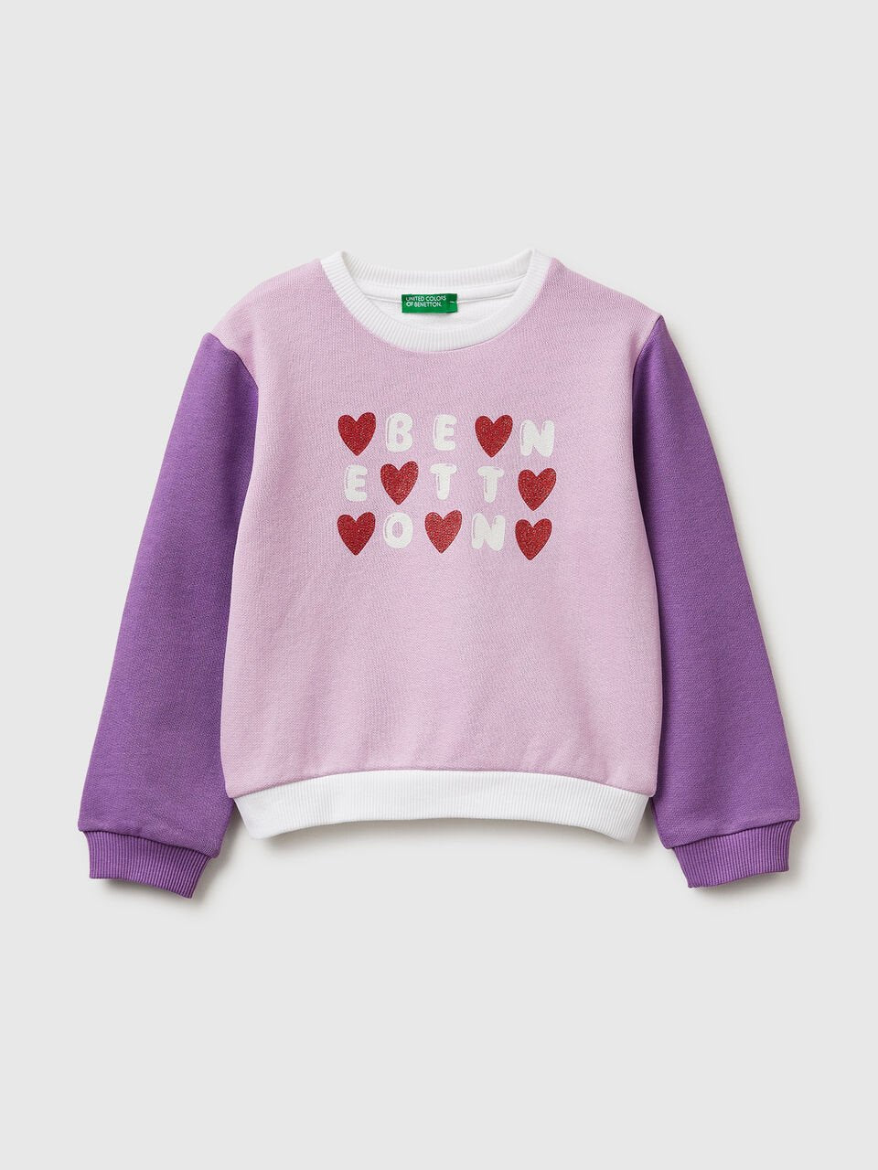 Cotton T-shirt with glitter detail