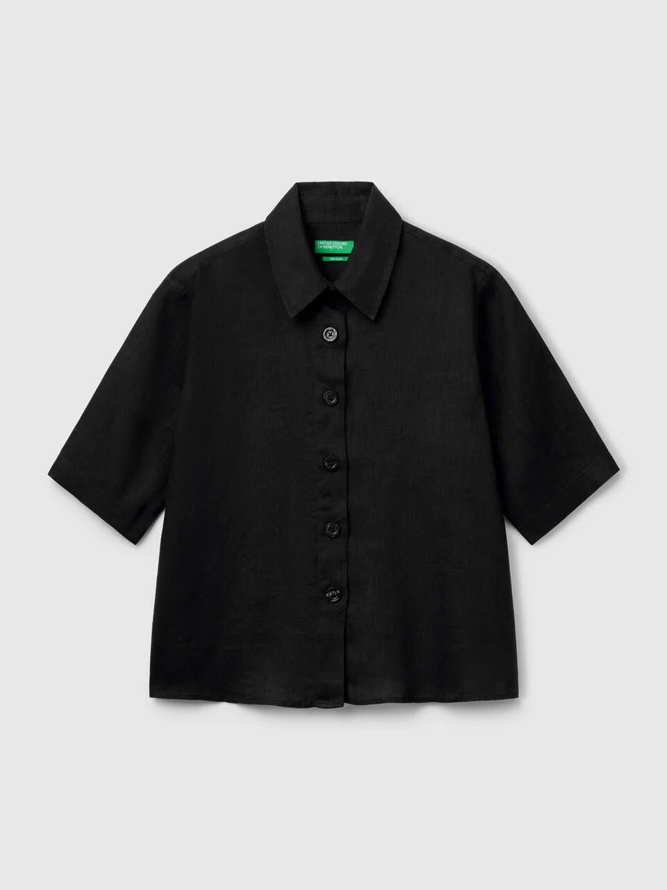 LADIES SHORT SLEEVE PURE LINEN SHIRT