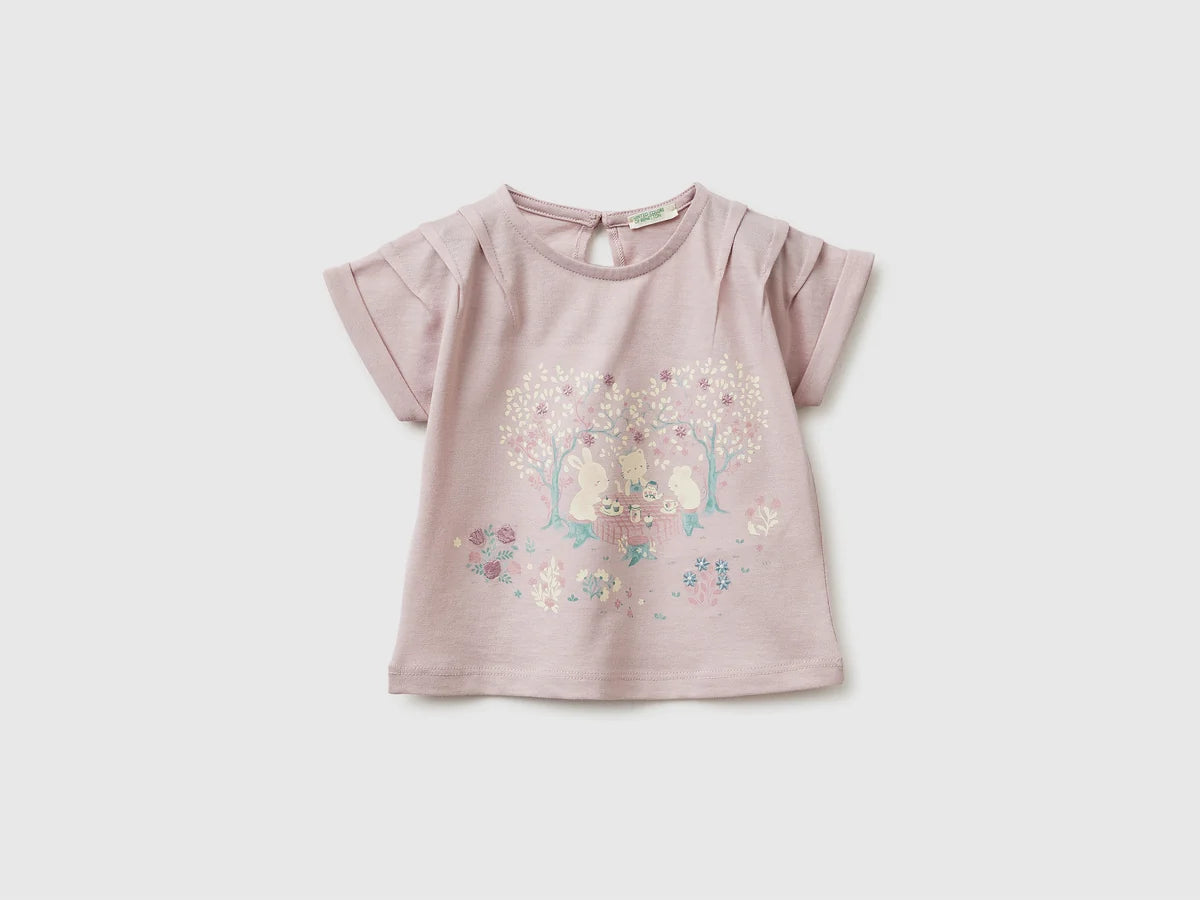 COTTON T-shirt with embroidered detail