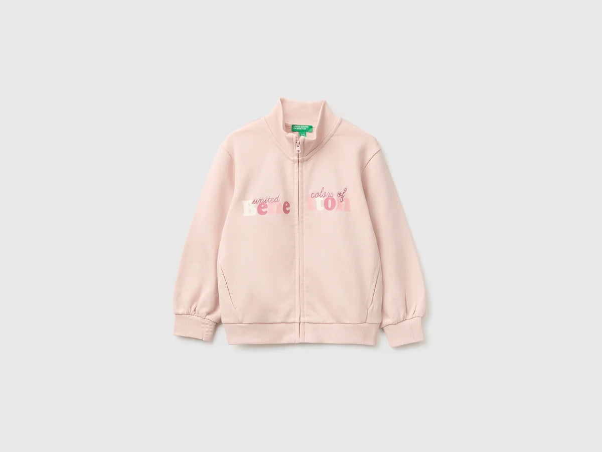 Zip up sweatshirt with logo