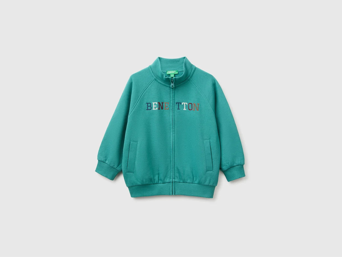 Zip up sweatshirt with logo