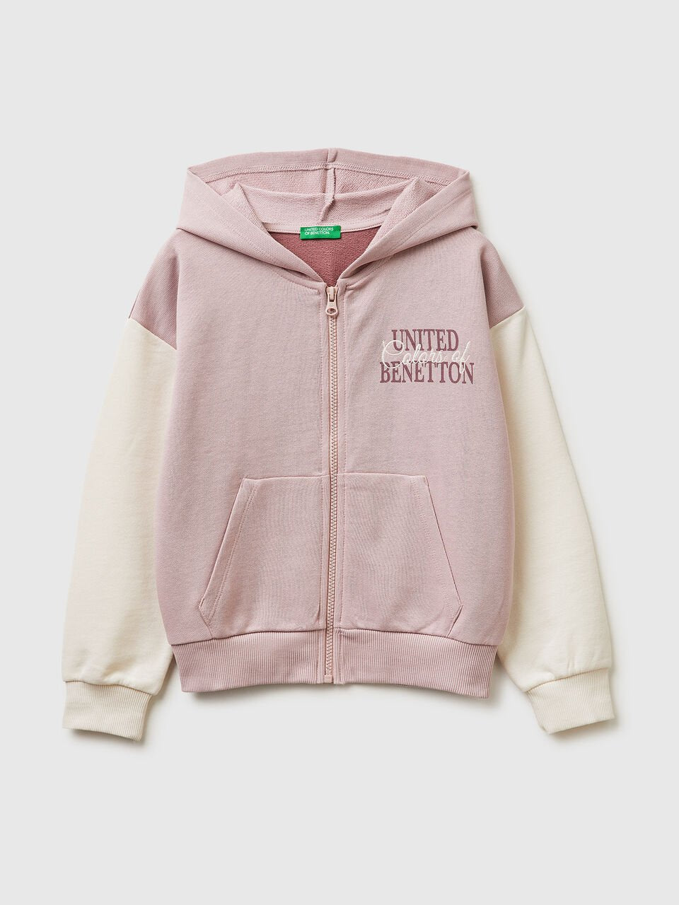 Cotton sweatshirt with zip