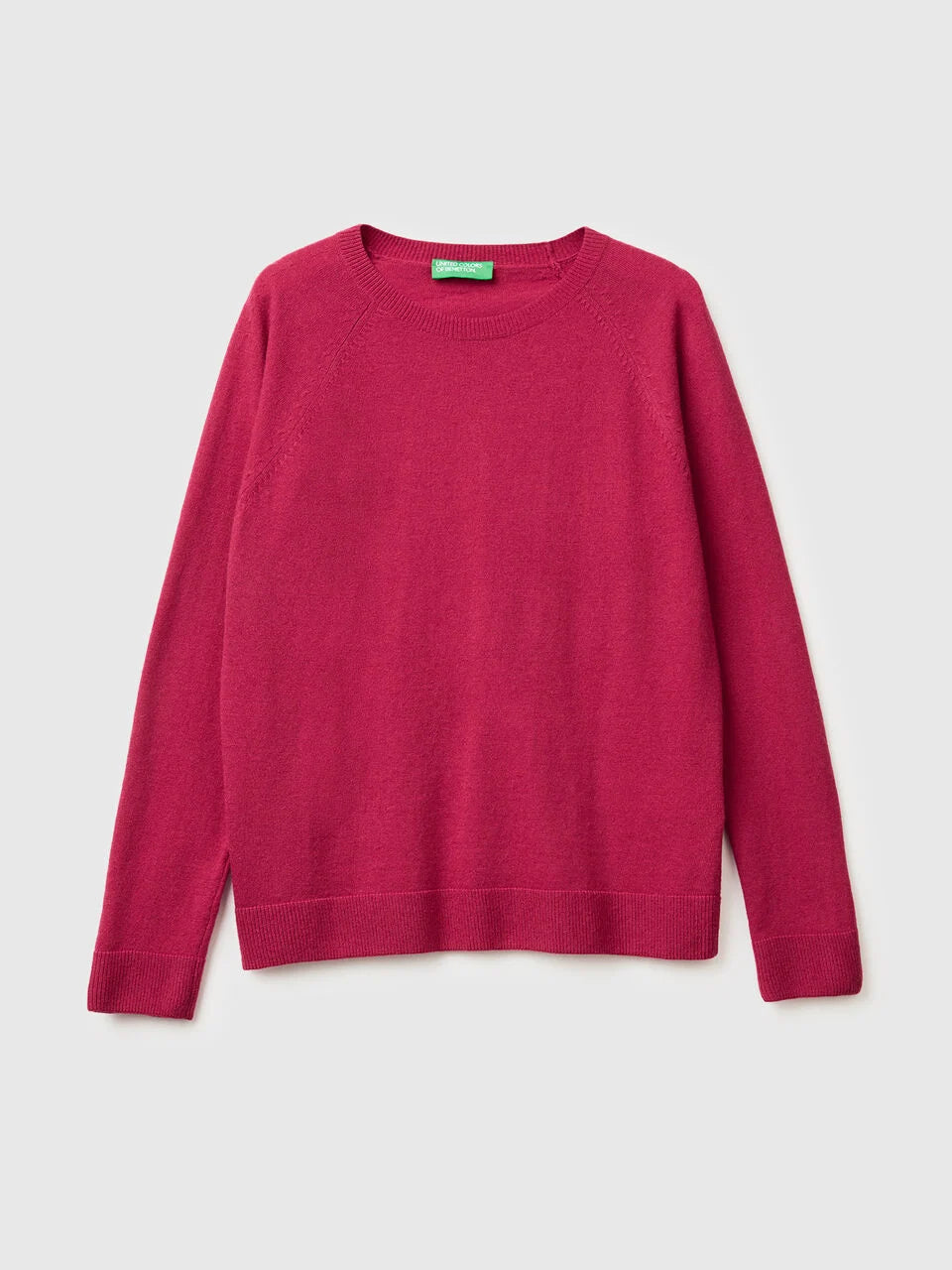 RED CREW NECK SWEATER IN CASHMERE AND WOOL BLEND