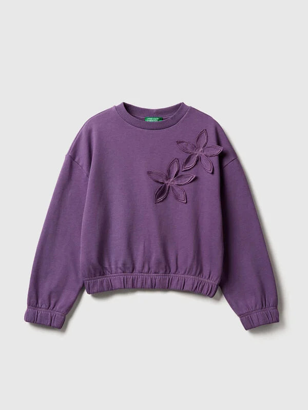 JUNIOR GIRL APPLIQUÉ DETAIL SWEATSHIRT