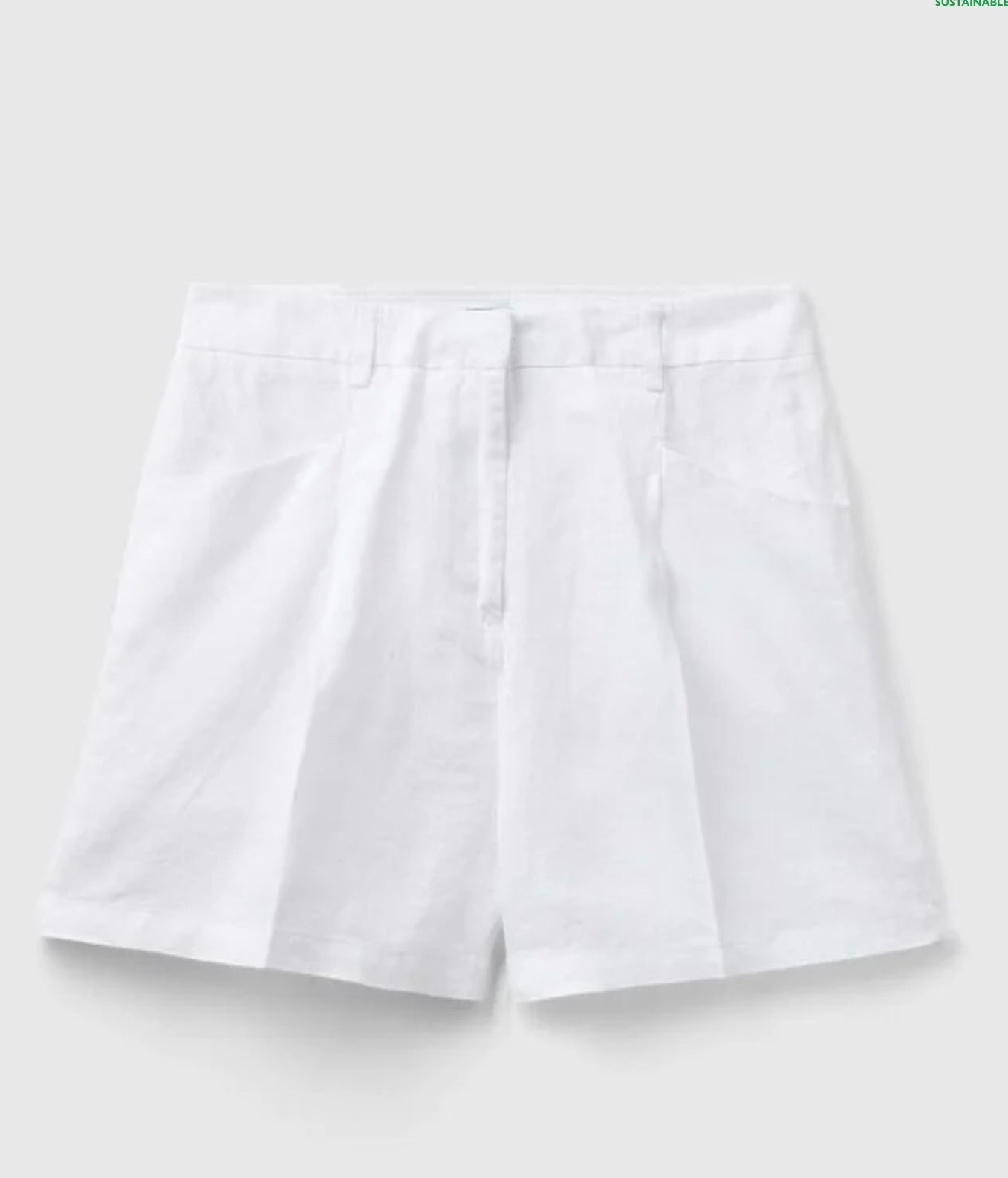 Ladies pure linen shorts