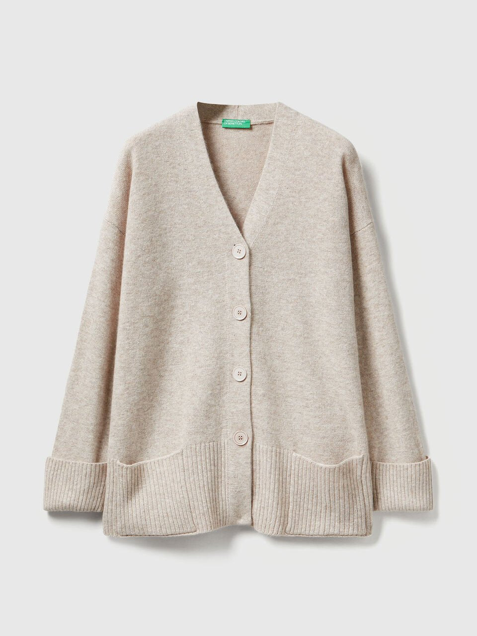 OVERSIZED FIT CARDIGAN IN WOOL BLEND