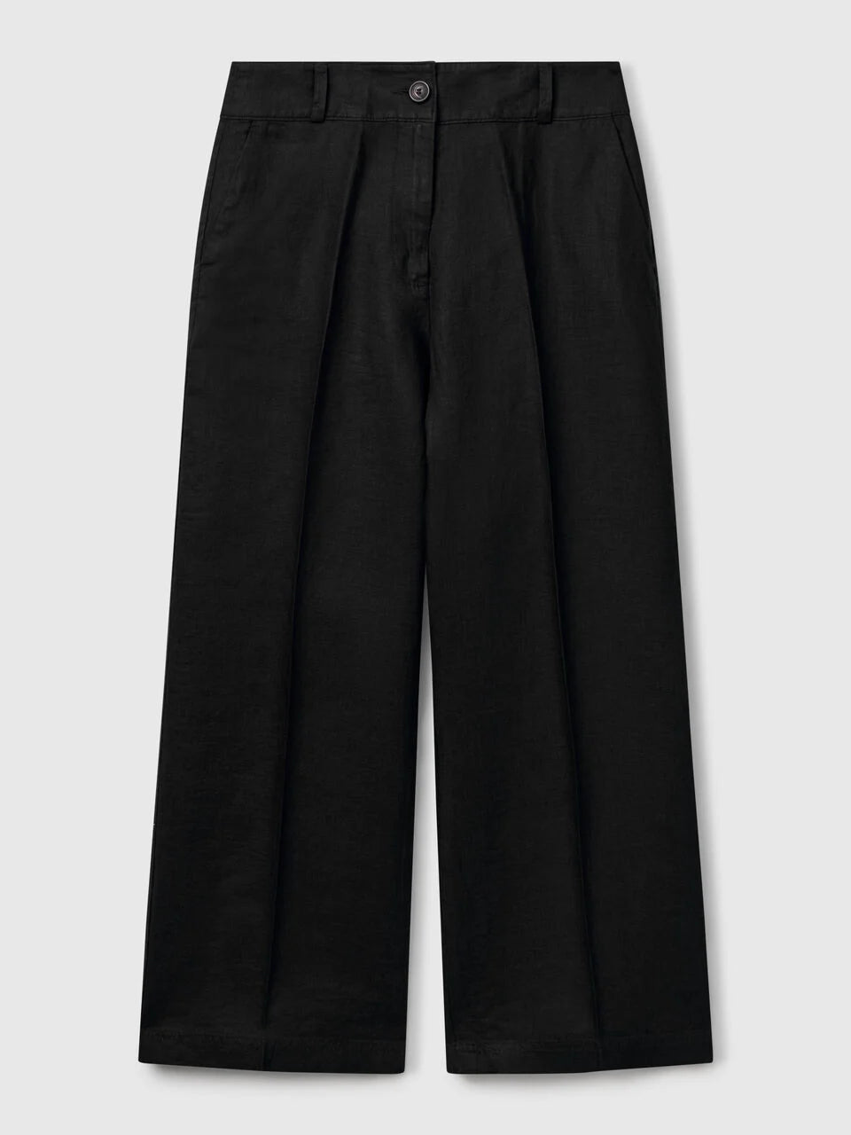 LADIES LINEN WIDE TROUSERS