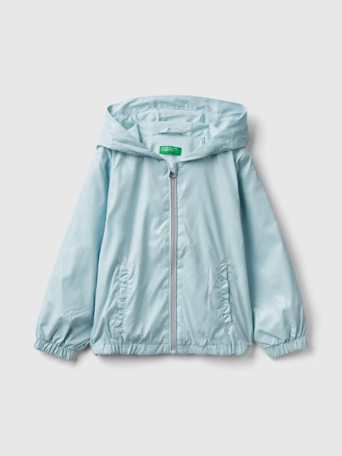 Kid Girl Light Aqua rain coat