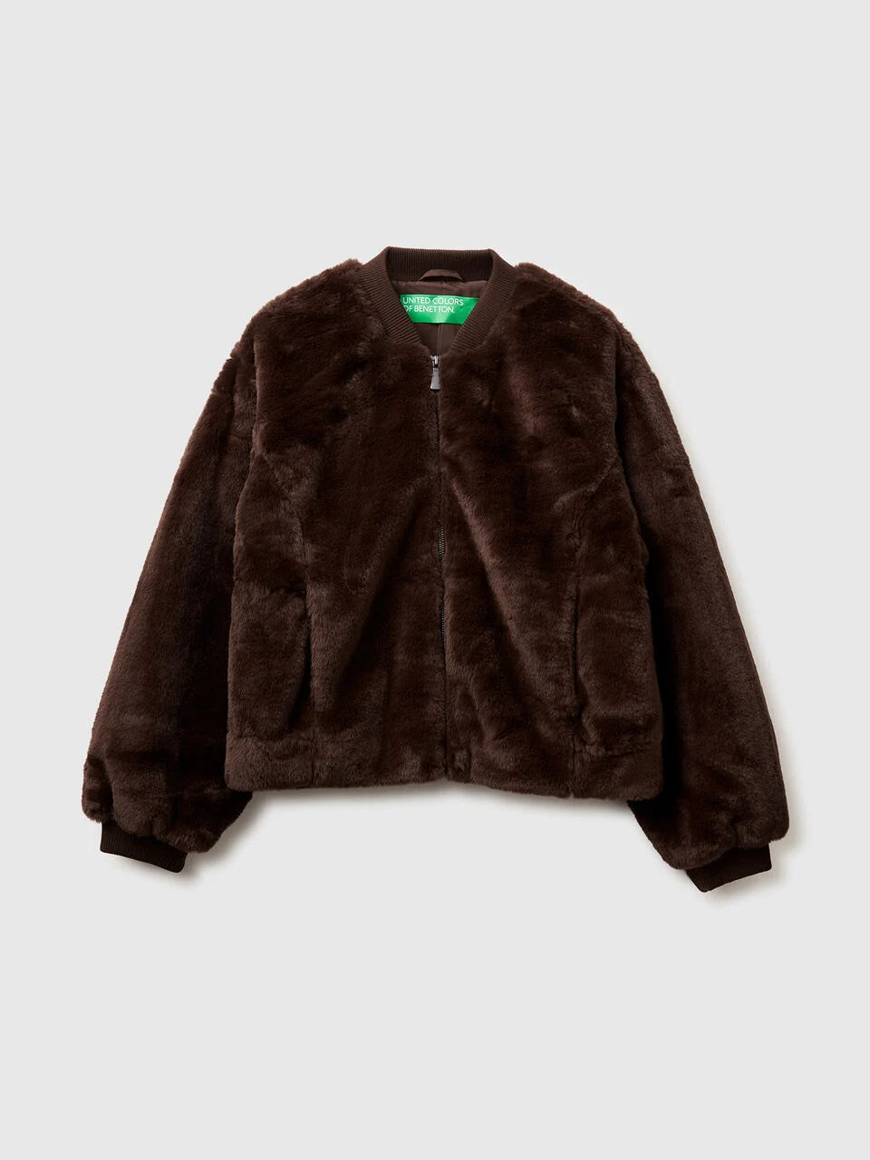 BOMBER JACKET IN FAUX FUR