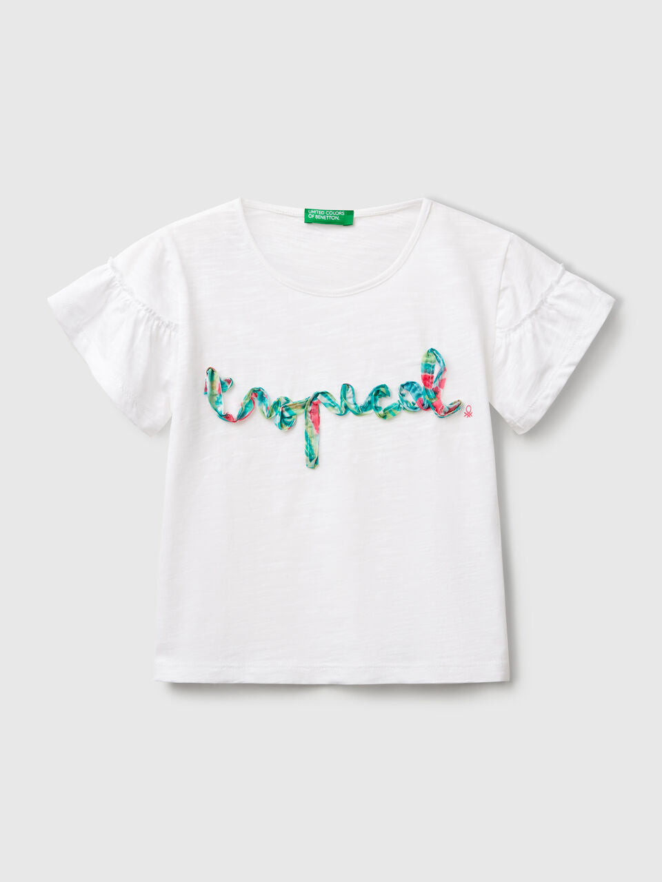 KID GIRL T-SHIRT WITH APPLIQUÉ