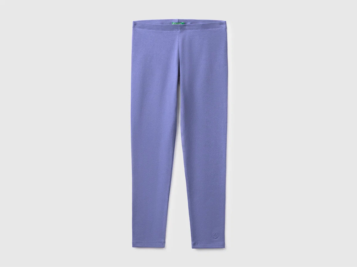 Stretch cotton legging with logo