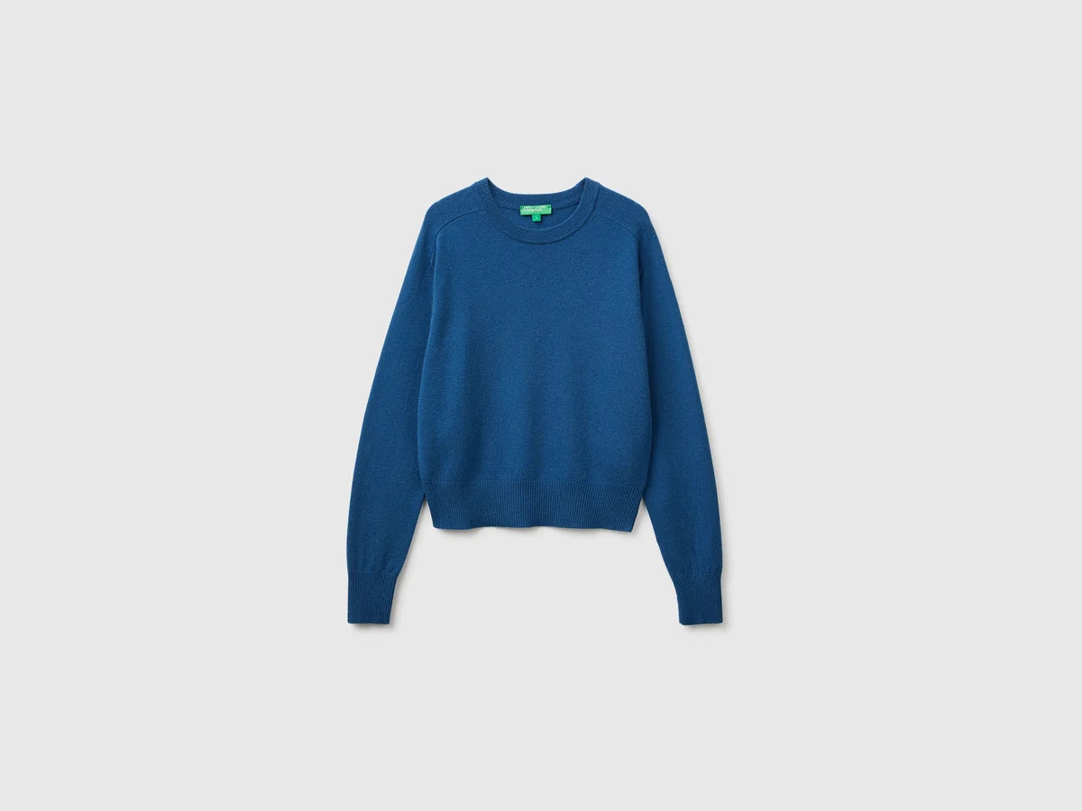 CREW NECK CASHMERE BLEND JUMPER