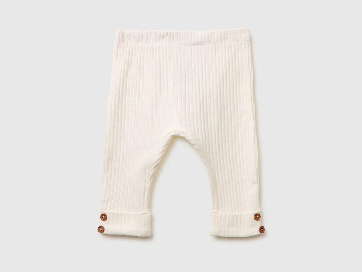 COTTON RIBBED LEGGINGS