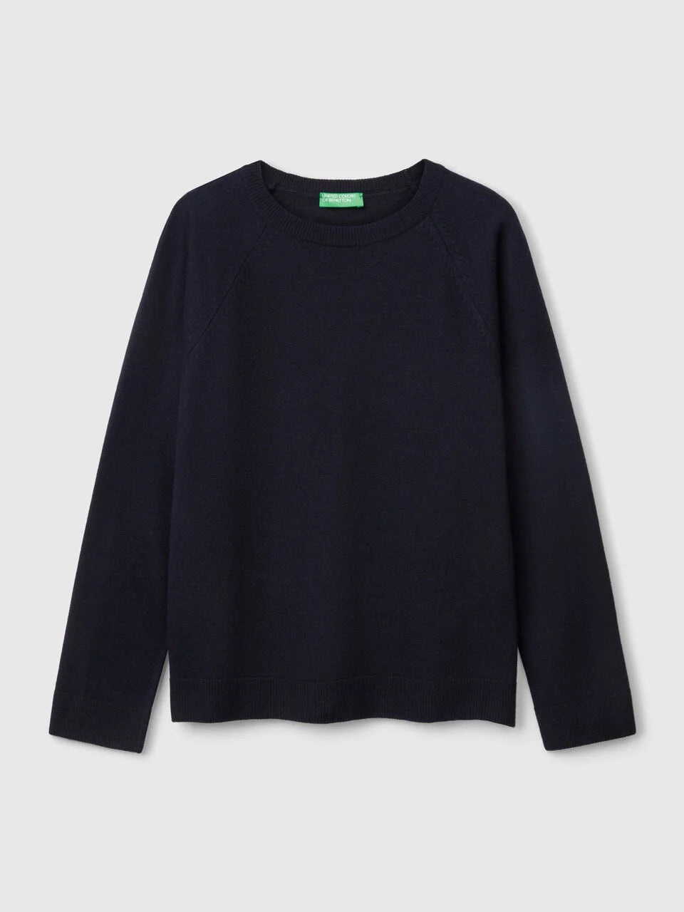 MIDNIGHT BLUE CREW NECK SWEATER IN CASHMERE AND WOOL BLEND