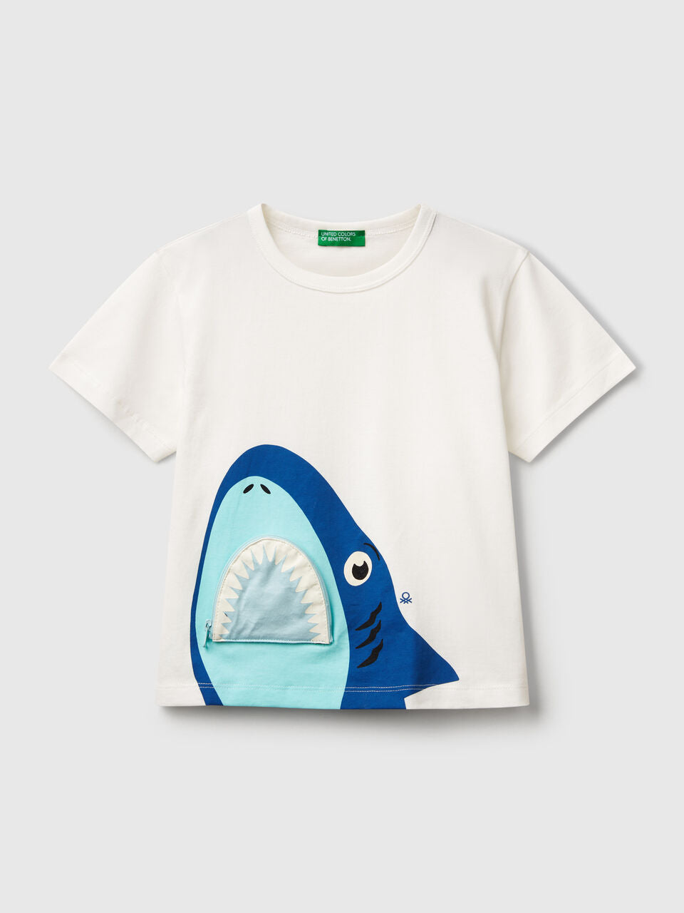 KID BOY SHARK DETAIL T-SHIRT