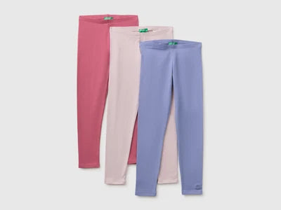 Three stretch cotton leggings