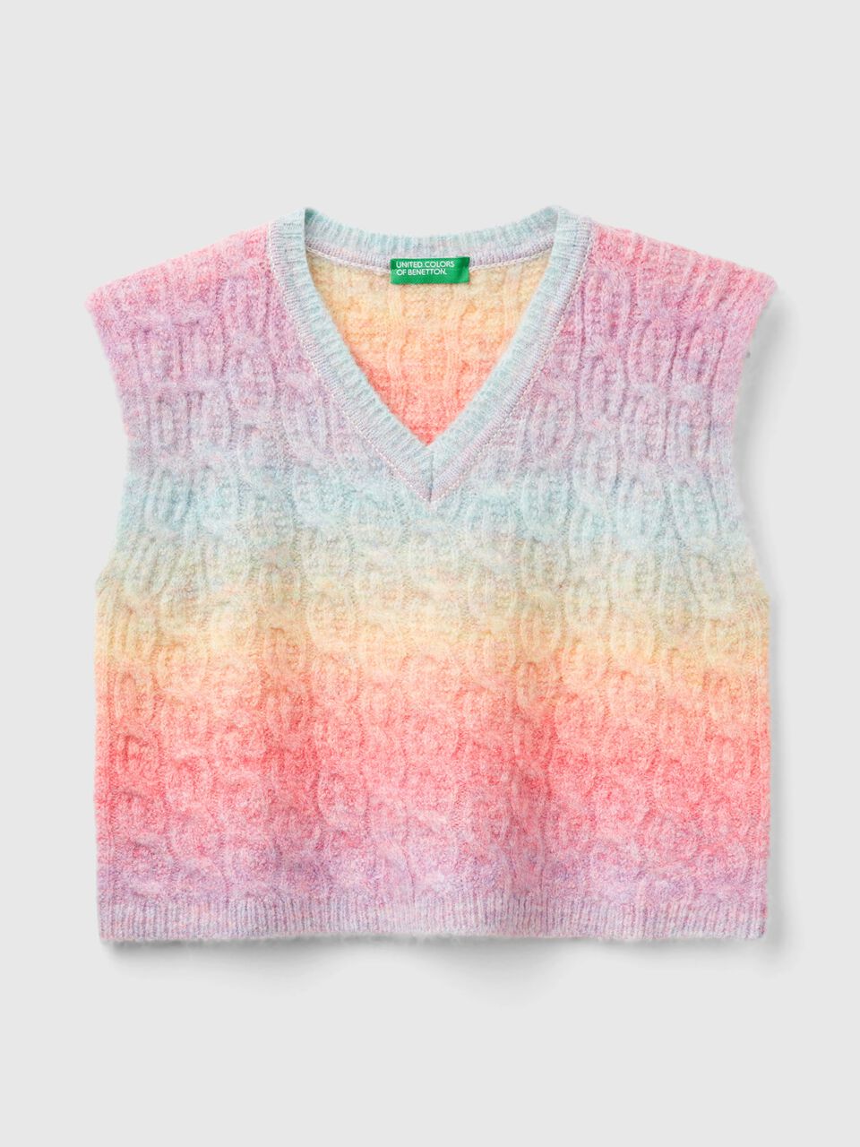 JUNIOR GIRL, CABLE KNIT VEST
