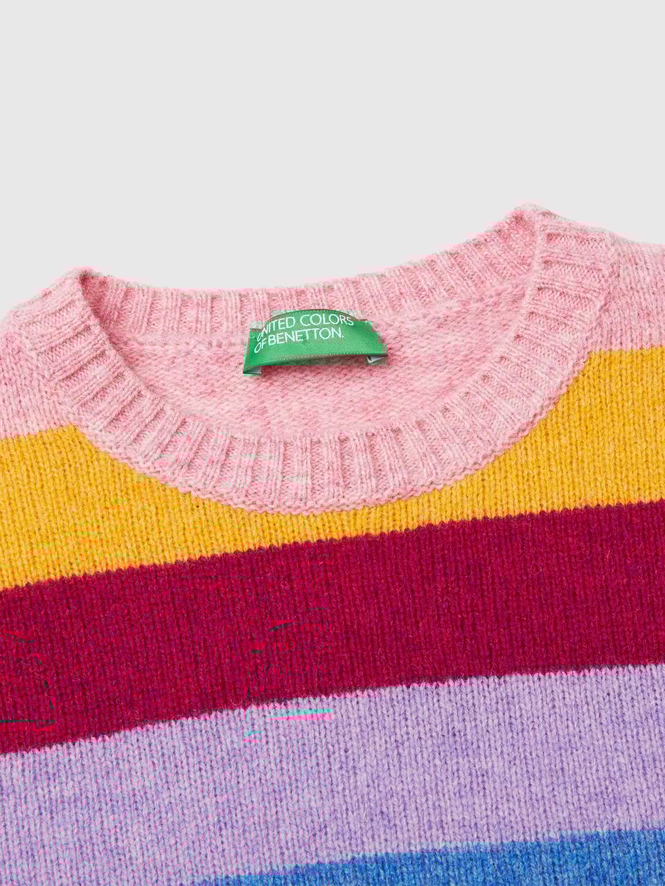 STRIPED SWEATER IN PURE SHETLAND WOOL