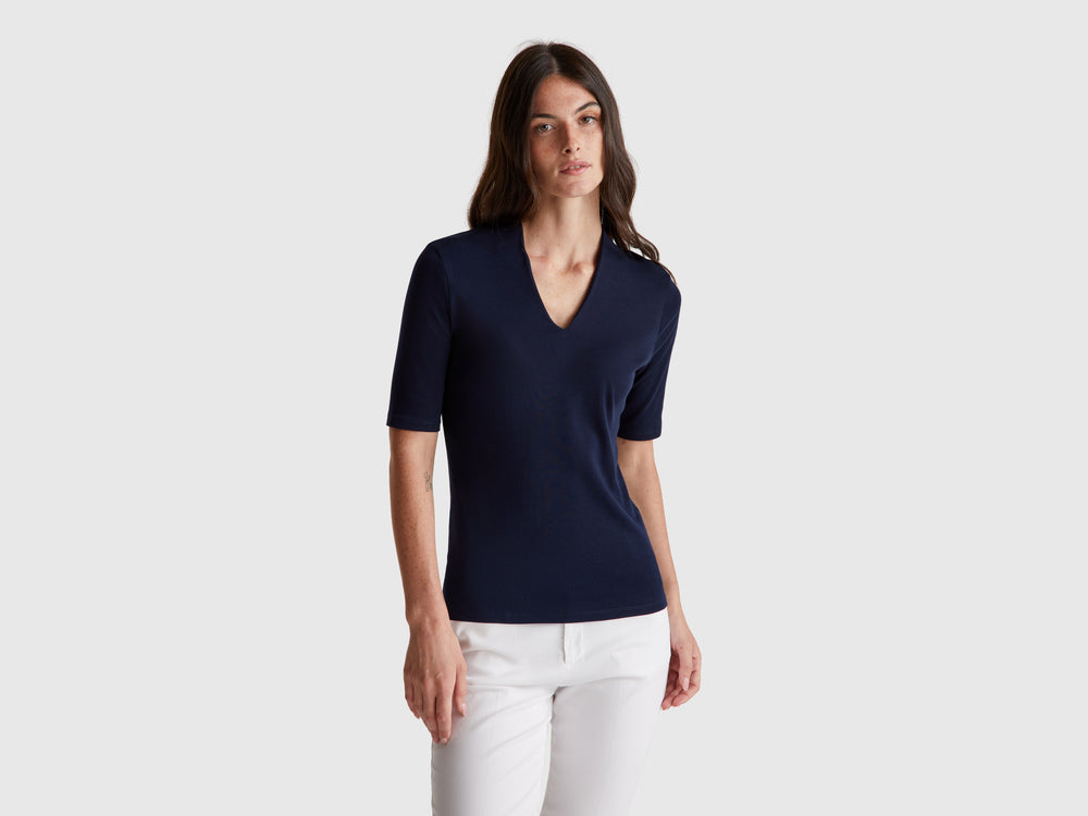 Slim fit t-shirt in long fiber cotton