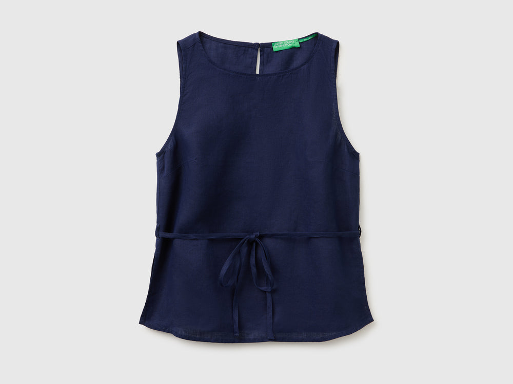 100% linen tank top with strap