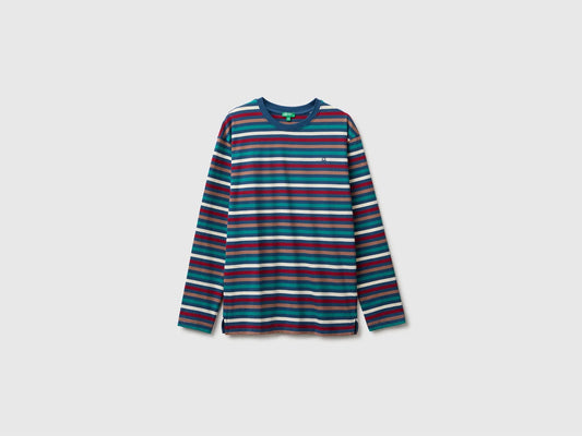 Striped organic cotton long sleeve T-shirt