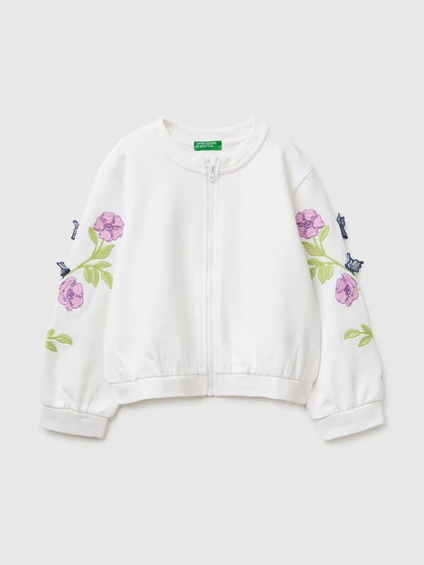Sweatshirt with floral detail