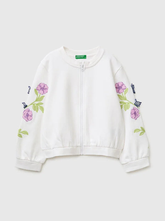 Sweatshirt with floral detail