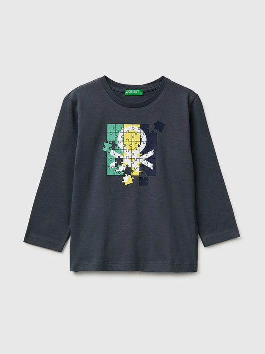 Cotton long sleeve T-shirt