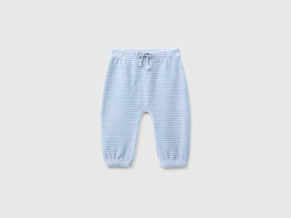 Chenille trousers with embroidery on the back