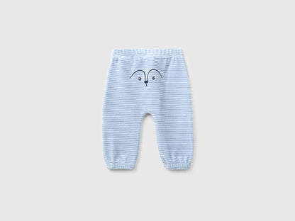 Chenille trousers with embroidery on the back