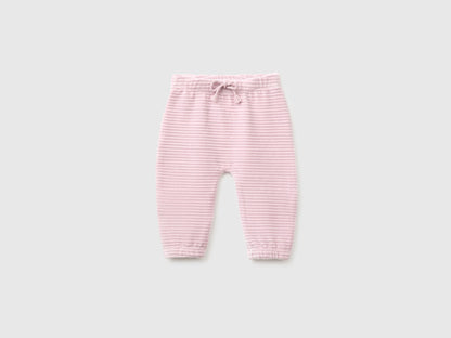 Chenille trousers with embroidery on the back