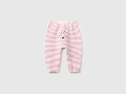 Chenille trousers with embroidery on the back