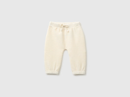 Chenille trousers with embroidery on the back