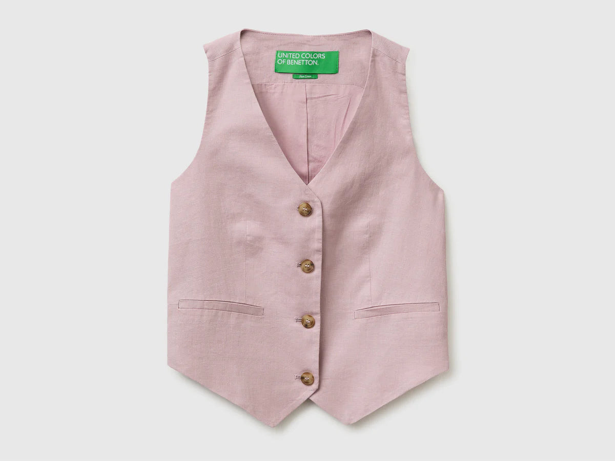 100% LINEN WAISTCOAT