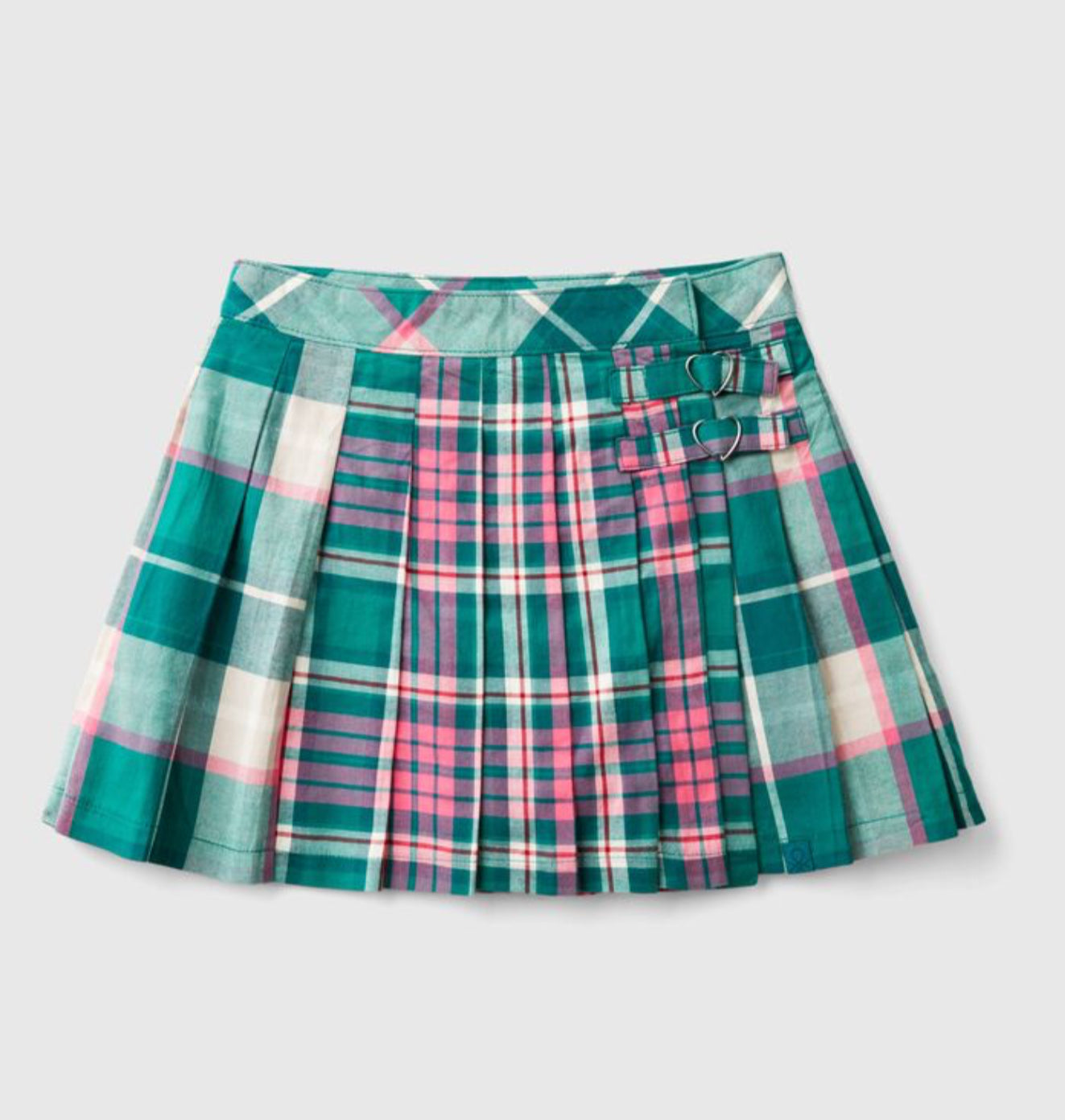 Junior girl checked skirt