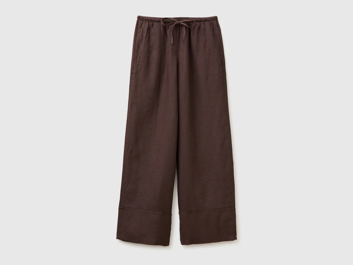 LINEN CUFFED TROUSERS