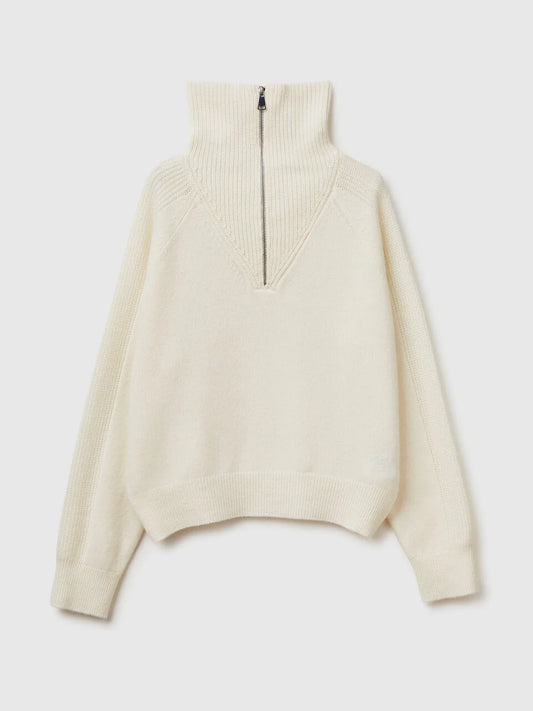 100% WOOL ZIP JUMPER