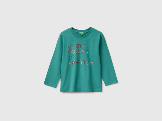 Cotton long sleeve T-shirt with print