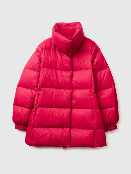 LONG PUFFER JACKET WITH RECYCLED DOWN