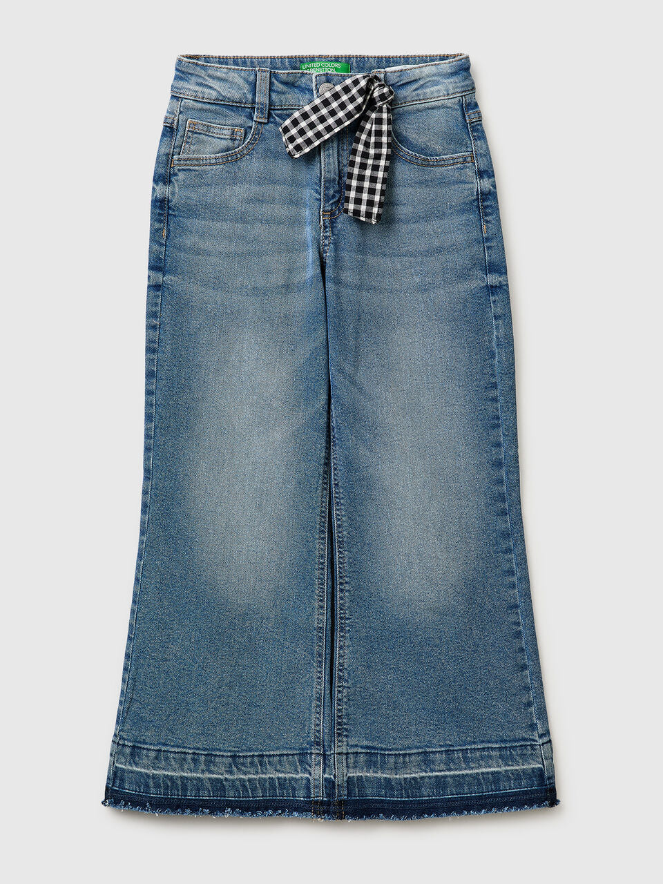 Flared denim jeans