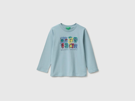 Cotton long sleeve T-shirt with print