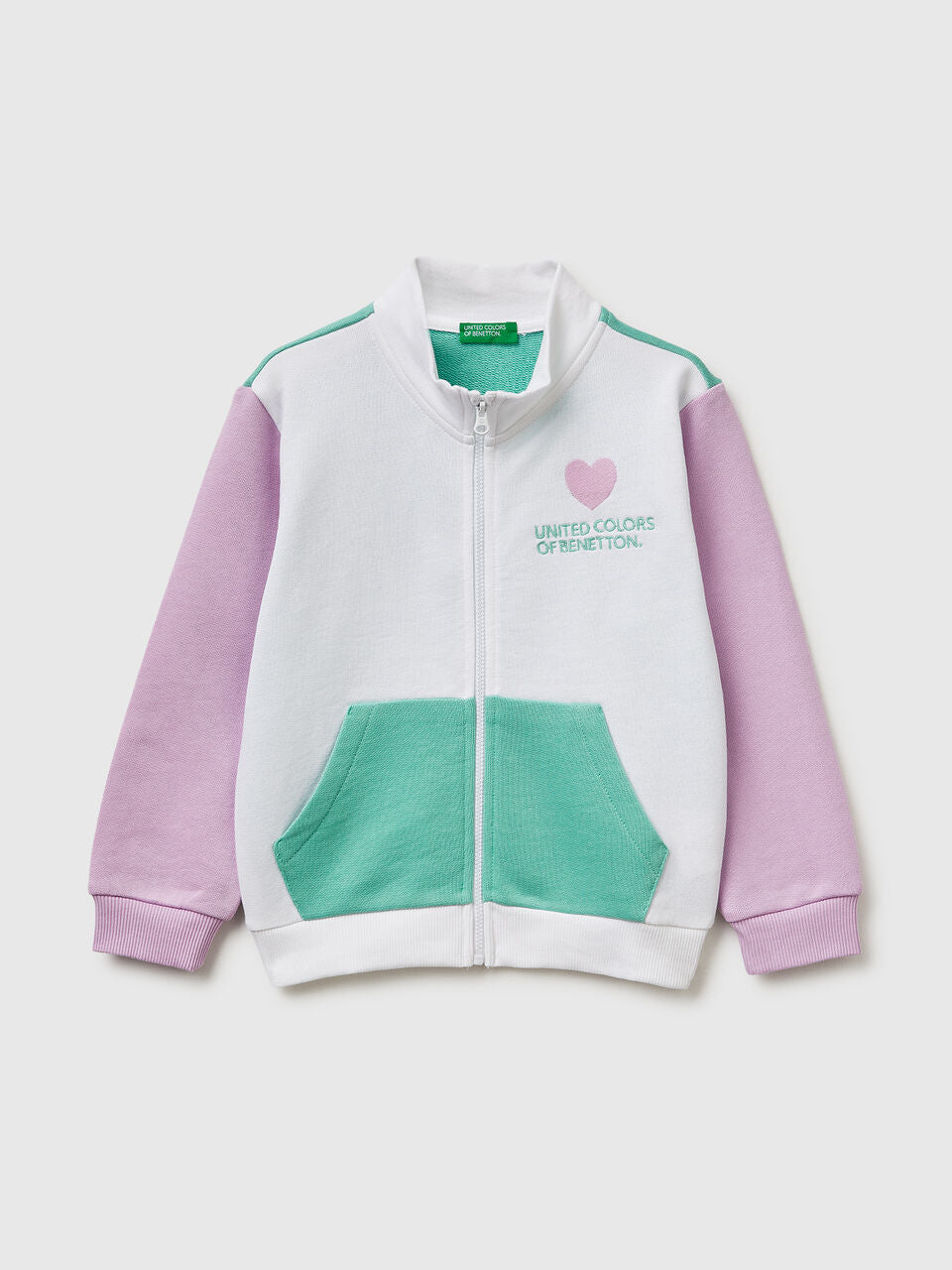 Cotton zip sweatshirt