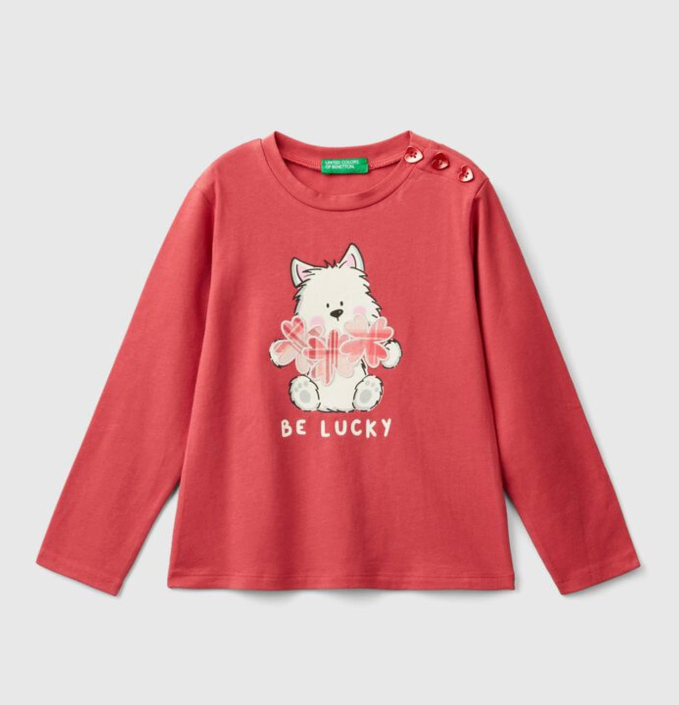 Kid girl long sleeve stretch cotton T