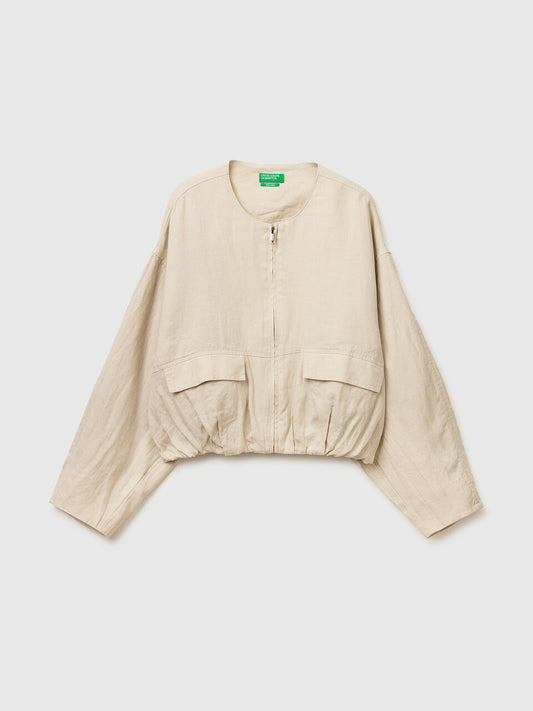 PURE LINEN BOMBER