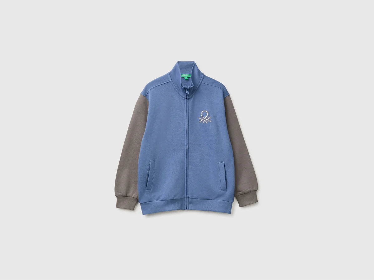100% COTTON ZIP UP SWEATSHIRT
