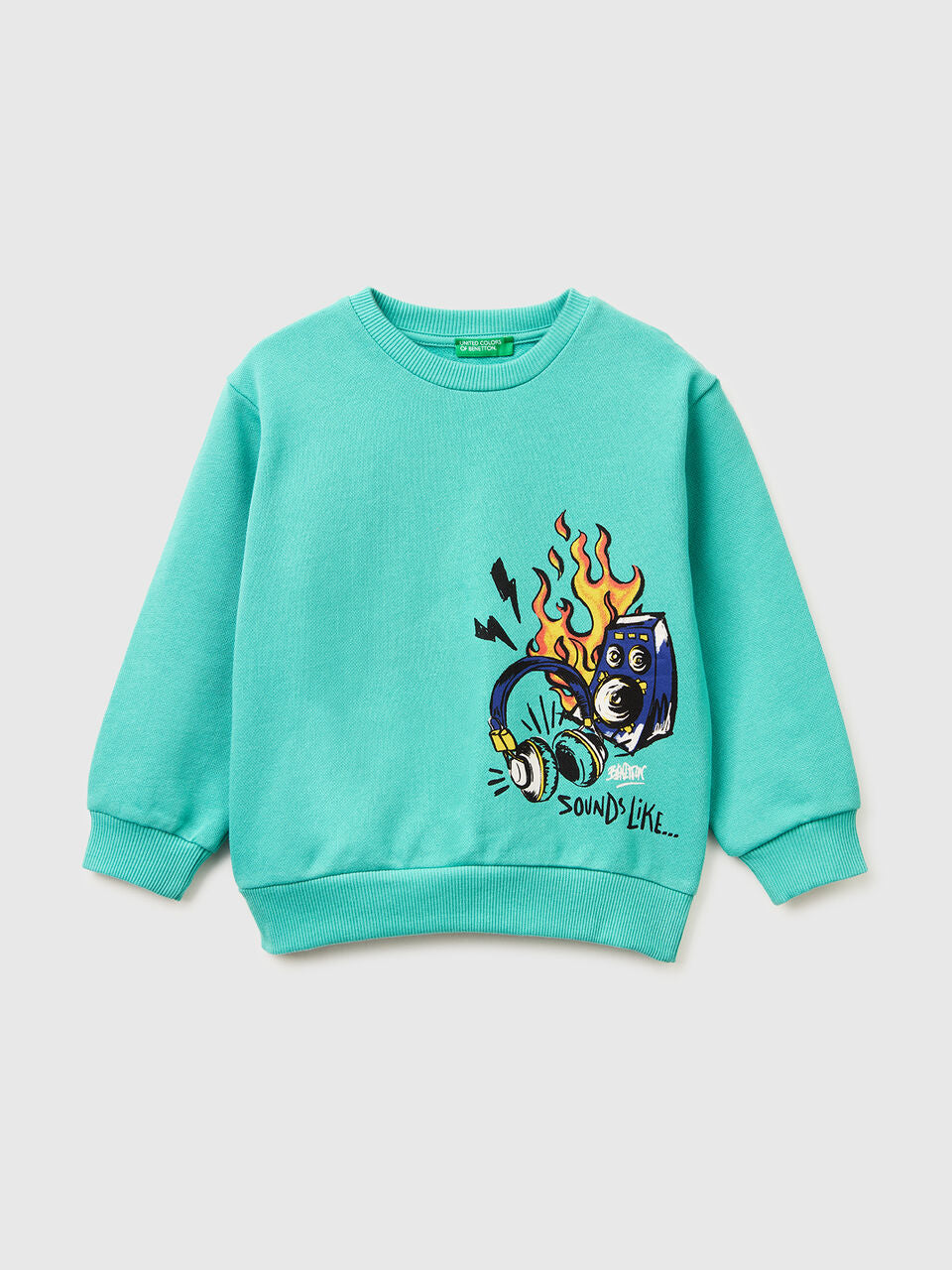 Cotton sweatshirt with prints
