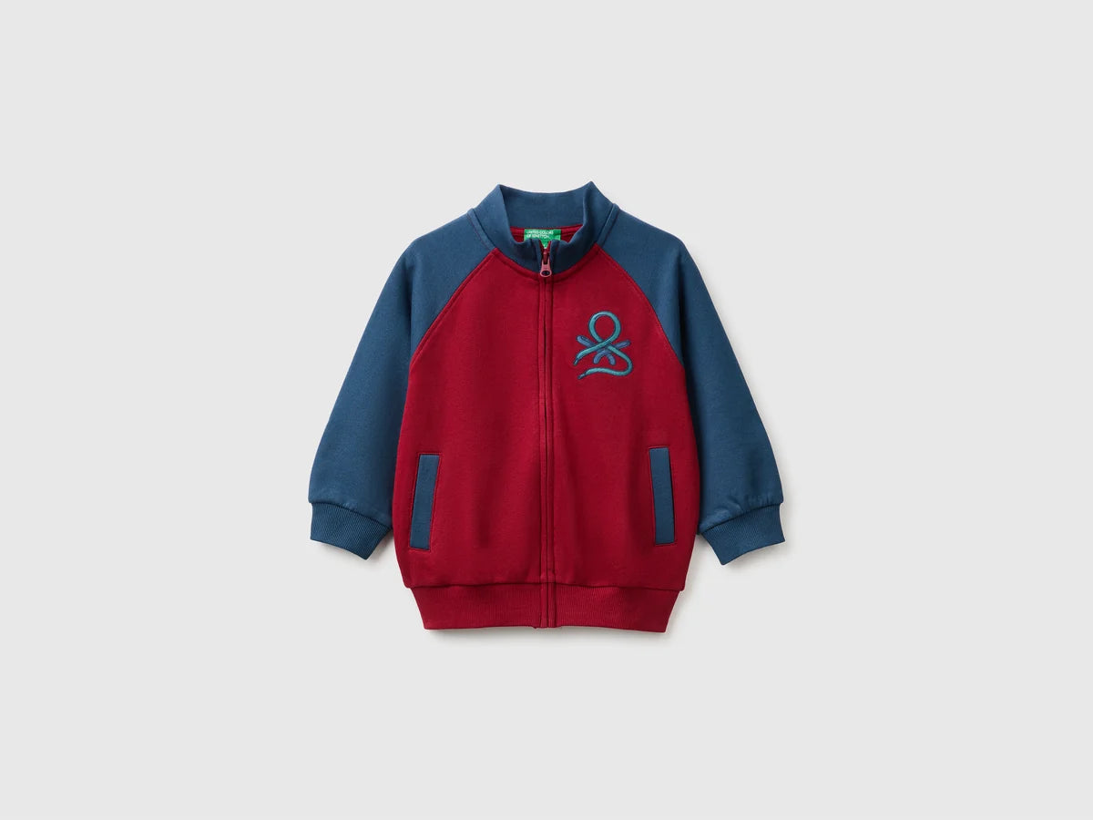 Zip up sweatshirt with logo