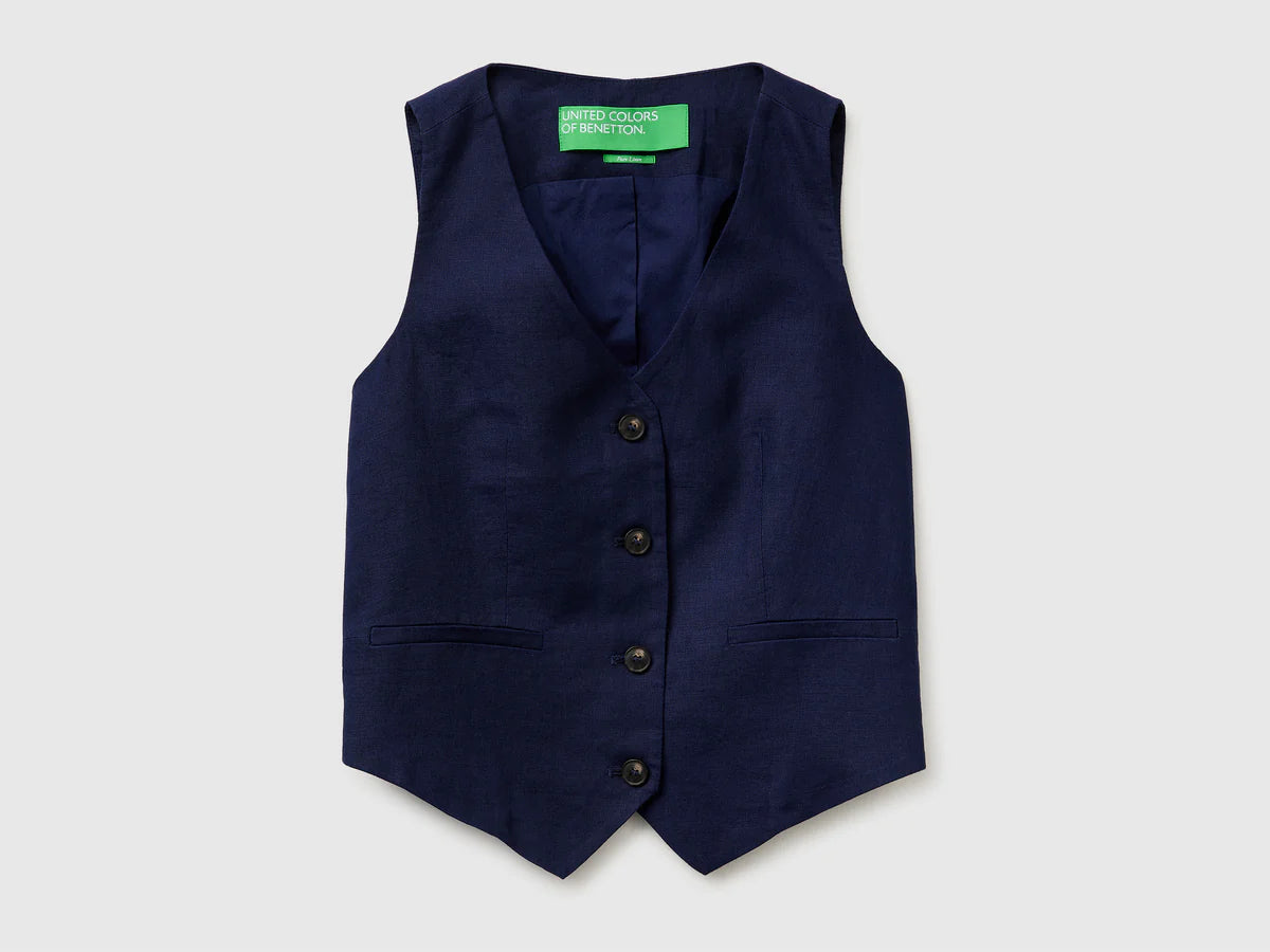 100% LINEN WAISTCOAT