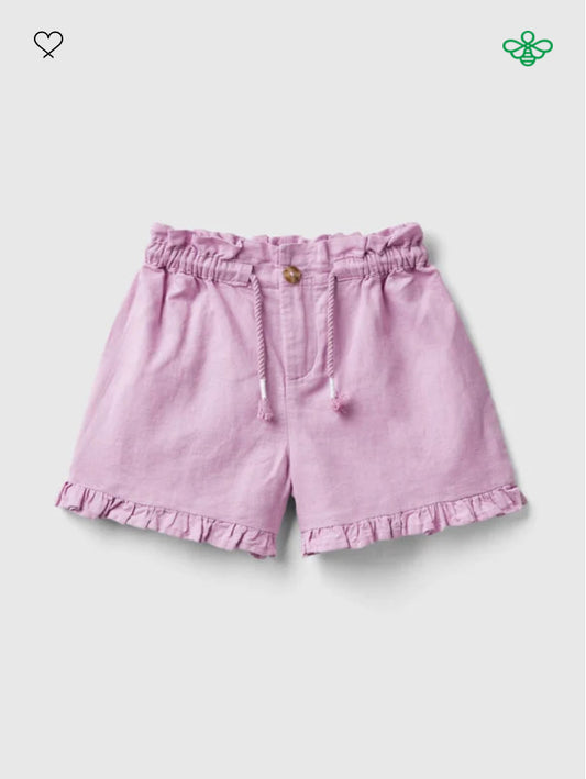 Toddler girl linen blend shorts